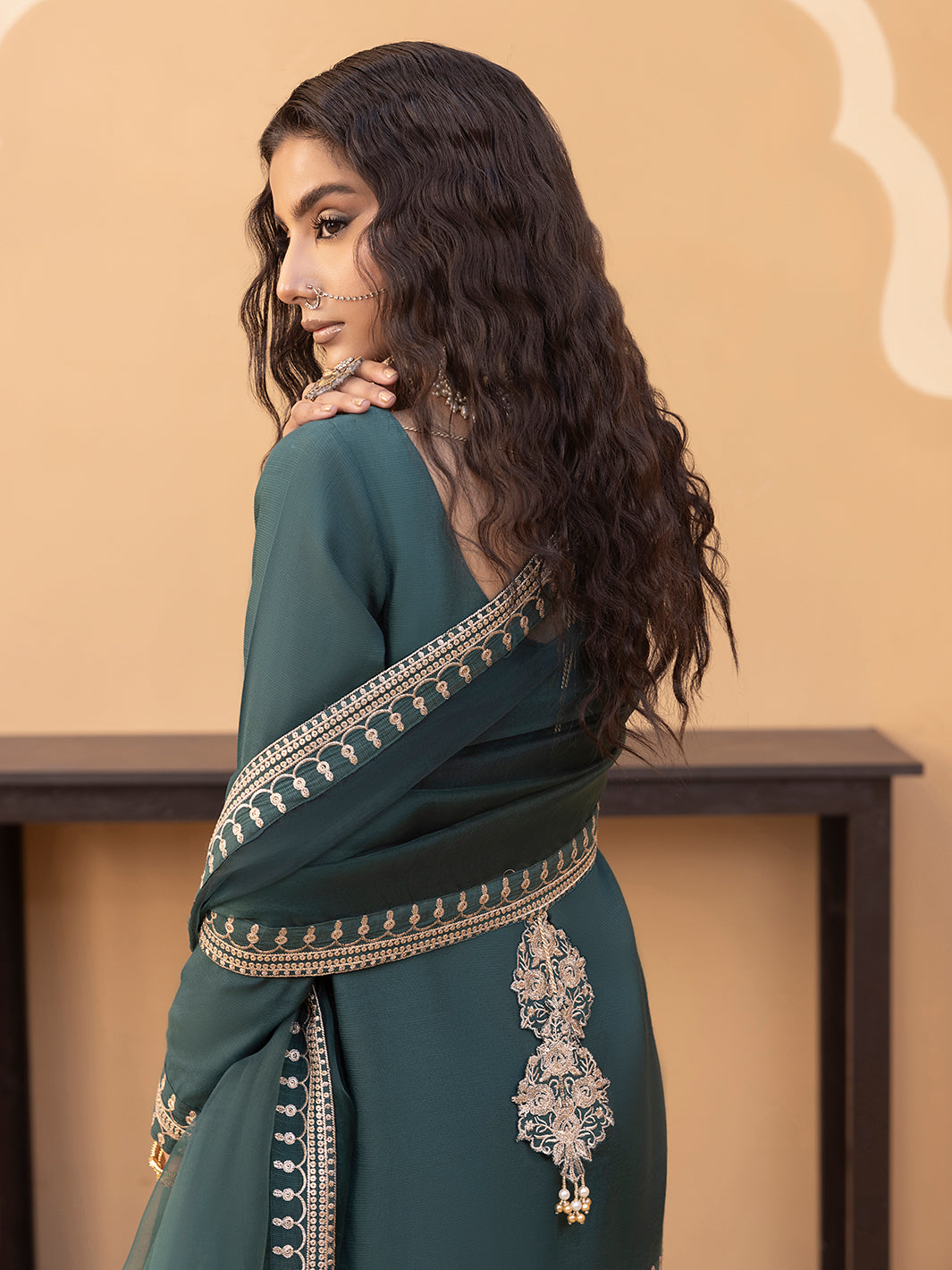 Hem Stitch | Raw Silk Edit 25 | Jasmine - by - Libasekhas UK - Registered Vendor of : Hemstitch - 100% Original Designer Dresss