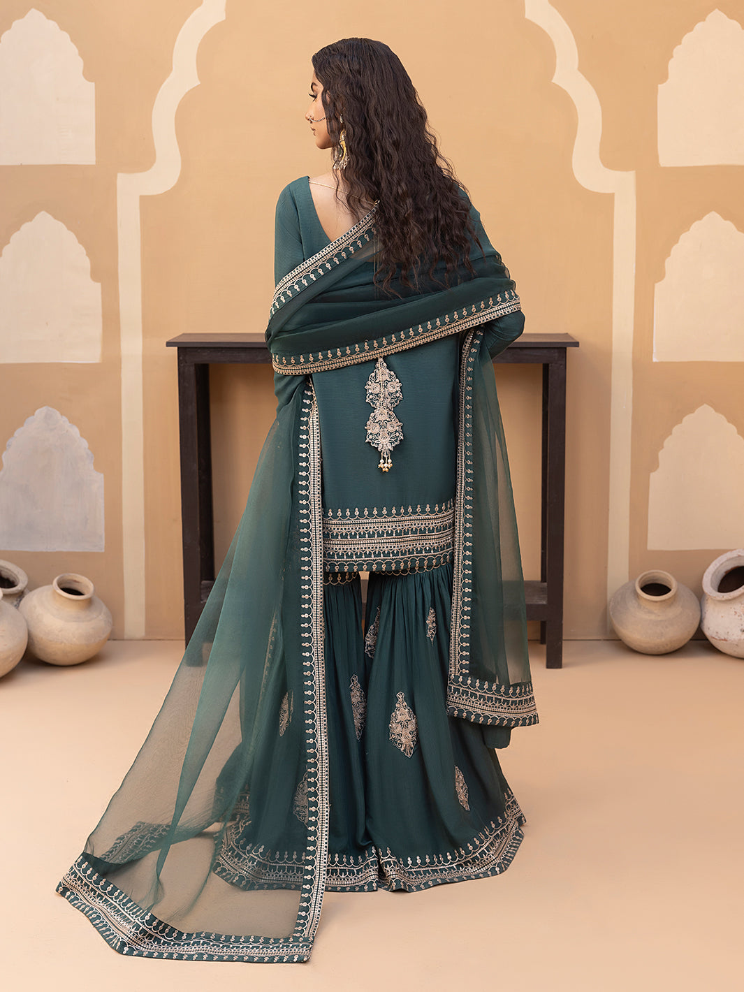 Hem Stitch | Raw Silk Edit 25 | Jasmine - by - Libasekhas UK - Registered Vendor of : Hemstitch - 100% Original Designer Dresss
