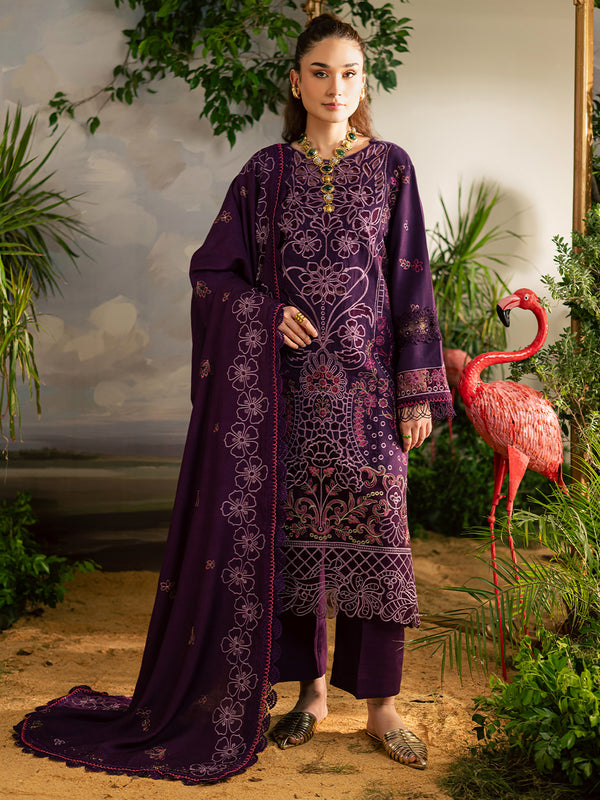 Mahnur | Kaia Slub Linen 25 | K - 01 | 3 PC LINEN - by Libasekhas UK - Registered Vendor of : Mahnur - 100% Original Designer Dress