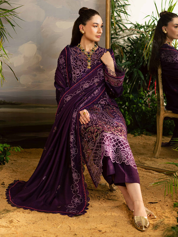 Mahnur | Kaia Slub Linen 25 | K - 01 | 3 PC LINEN - by Libasekhas UK - Registered Vendor of : Mahnur - 100% Original Designer Dress