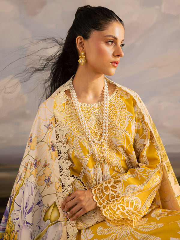 Mahnur | Kaia Slub Linen 25 | K - 03 | 3 PC LINEN - by Libasekhas UK - Registered Vendor of : Mahnur - 100% Original Designer Dress