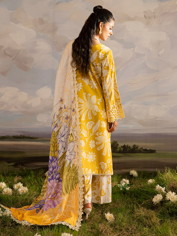 Mahnur | Kaia Slub Linen 25 | K - 03 | 3 PC LINEN - by Libasekhas UK - Registered Vendor of : Mahnur - 100% Original Designer Dress