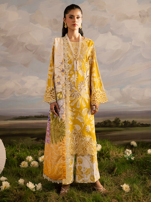 Mahnur | Kaia Slub Linen 25 | K - 03 | 3 PC LINEN - by Libasekhas UK - Registered Vendor of : Mahnur - 100% Original Designer Dress