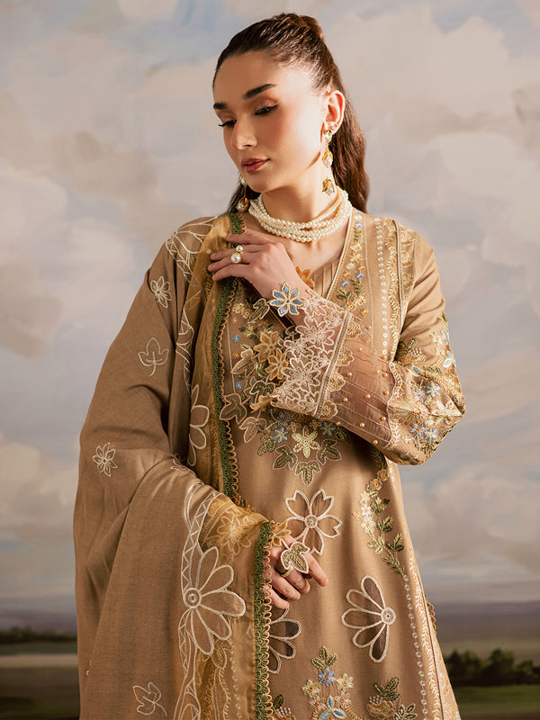 Mahnur | Kaia Slub Linen 25 | K - 04 | 3 PC LINEN - by Libasekhas UK - Registered Vendor of : Mahnur - 100% Original Designer Dress