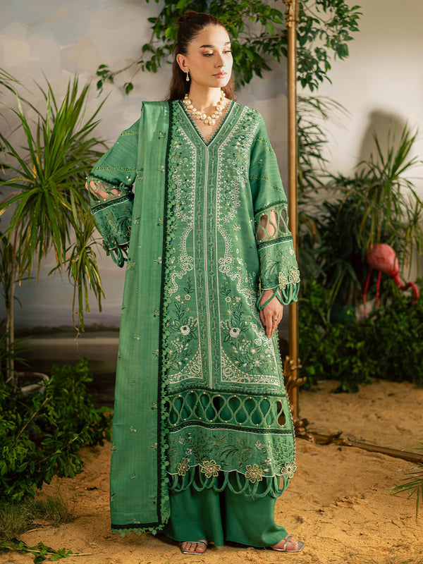 Mahnur | Kaia Slub Linen 25 | K - 05 | 3 PC LINEN - by Libasekhas UK - Registered Vendor of : Mahnur - 100% Original Designer Dress