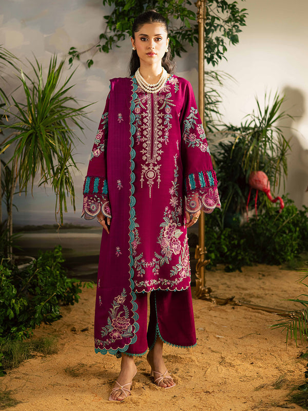 Mahnur | Kaia Slub Linen 25 | K - 09 | 3 PC LINEN - by Libasekhas UK - Registered Vendor of : Mahnur - 100% Original Designer Dress