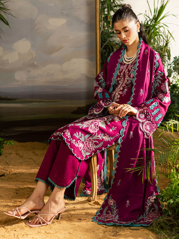 Mahnur | Kaia Slub Linen 25 | K - 09 | 3 PC LINEN - by Libasekhas UK - Registered Vendor of : Mahnur - 100% Original Designer Dress