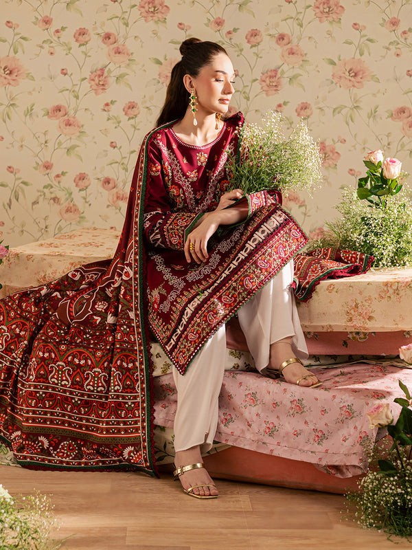 Mahnur | Kaia Slub Linen 25 | K - 12 | 3 PC LINEN - by Libasekhas UK - Registered Vendor of : Mahnur - 100% Original Designer Dress