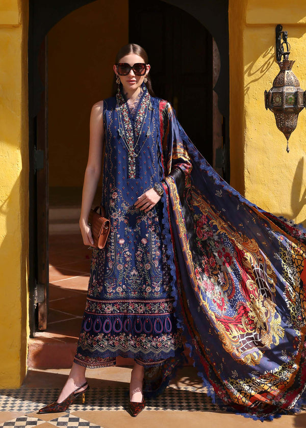 Kanwal Malik | Elysia Luxury Lawn 25 | Azure - by - Libasekhas UK - Registered Vendor of : Kanwal Malik - 100% Original Designer Dresss