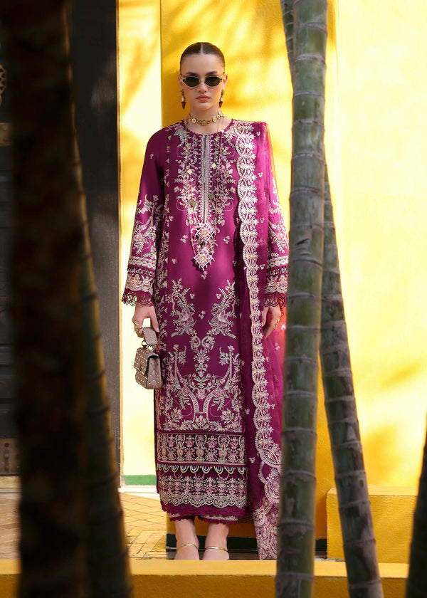Kanwal Malik | Elysia Luxury Lawn 25 | Lavena - by - Libasekhas UK - Registered Vendor of : Kanwal Malik - 100% Original Designer Dresss