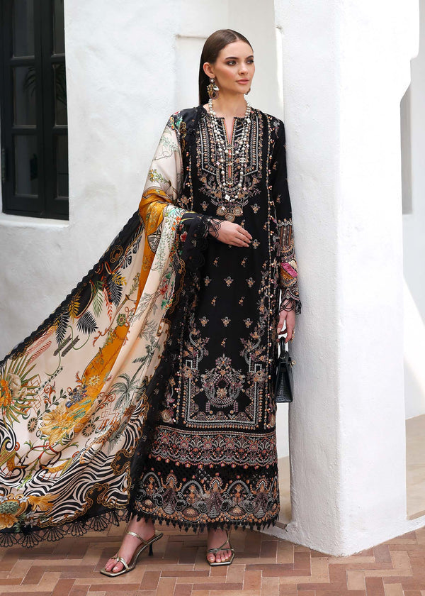 Kanwal Malik | Elysia Luxury Lawn 25 | Noire - by - Libasekhas UK - Registered Vendor of : Kanwal Malik - 100% Original Designer Dresss