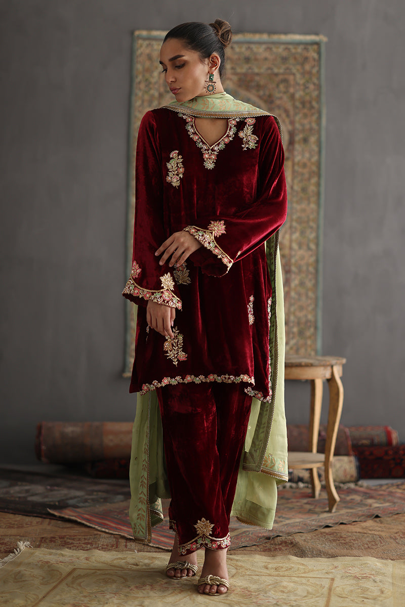 Sana Abbas | Velvet Formals | KARLA - by - Libasekhas UK - Registered Vendor of : Sana Abbas - 100% Original Designer Dresss