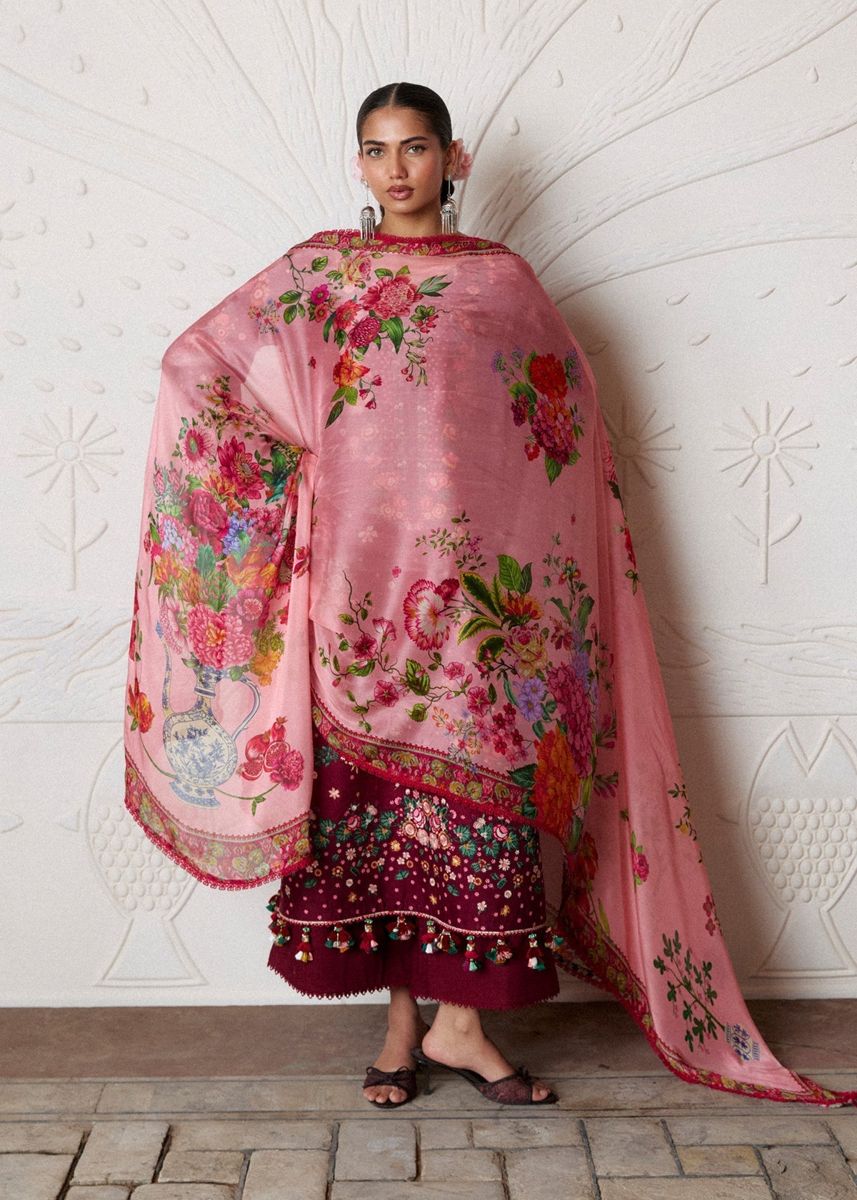 Hussain Rehar | Zan SS26 | Kestane - by Libasekhas UK - Registered Vendor of : Hussain Rehar - 100% Original Designer Dress