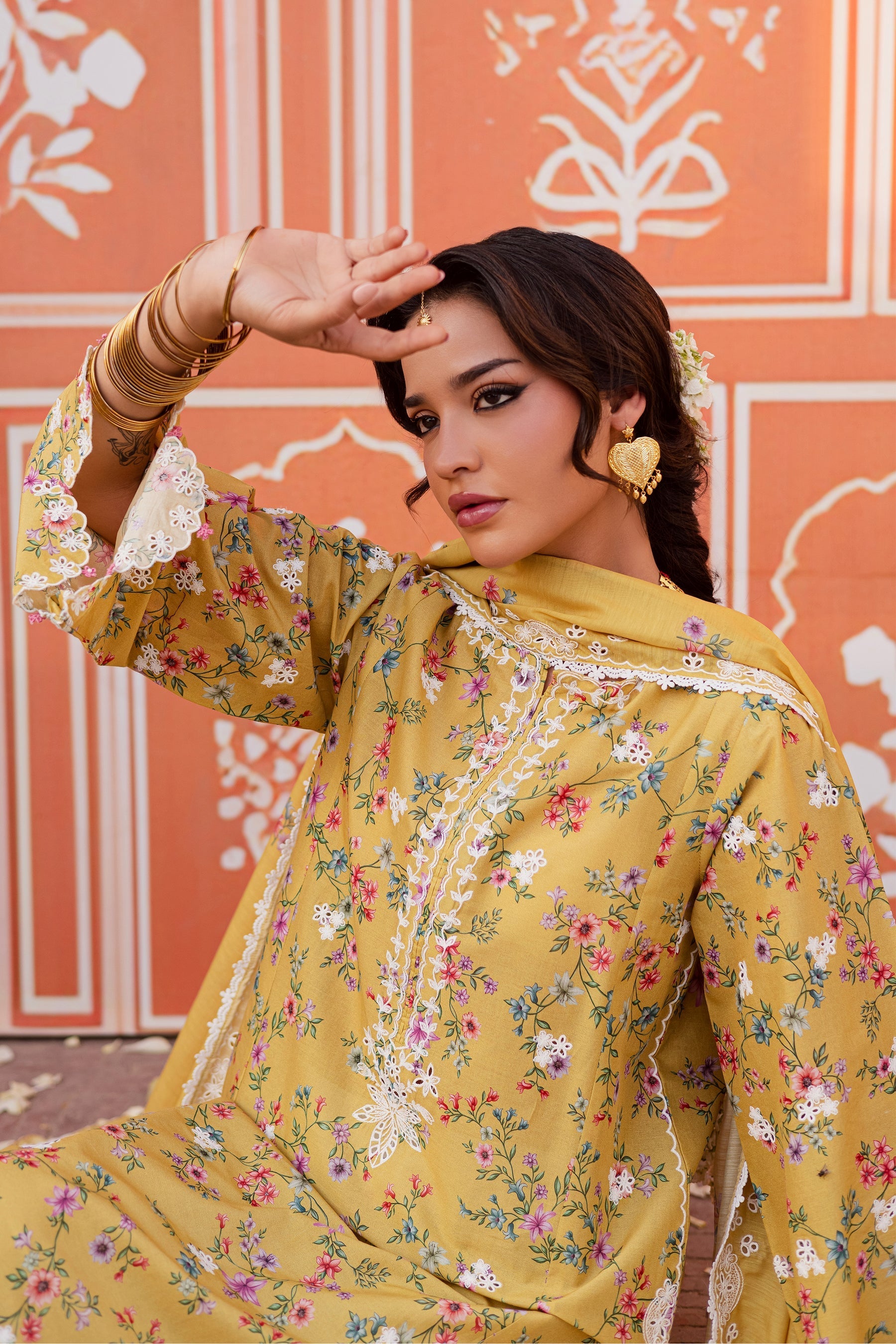 Batik | Festive Eid 26 | Key Lime - by Libasekhas UK - Registered Vendor of : Batik - 100% Original Designer Dress