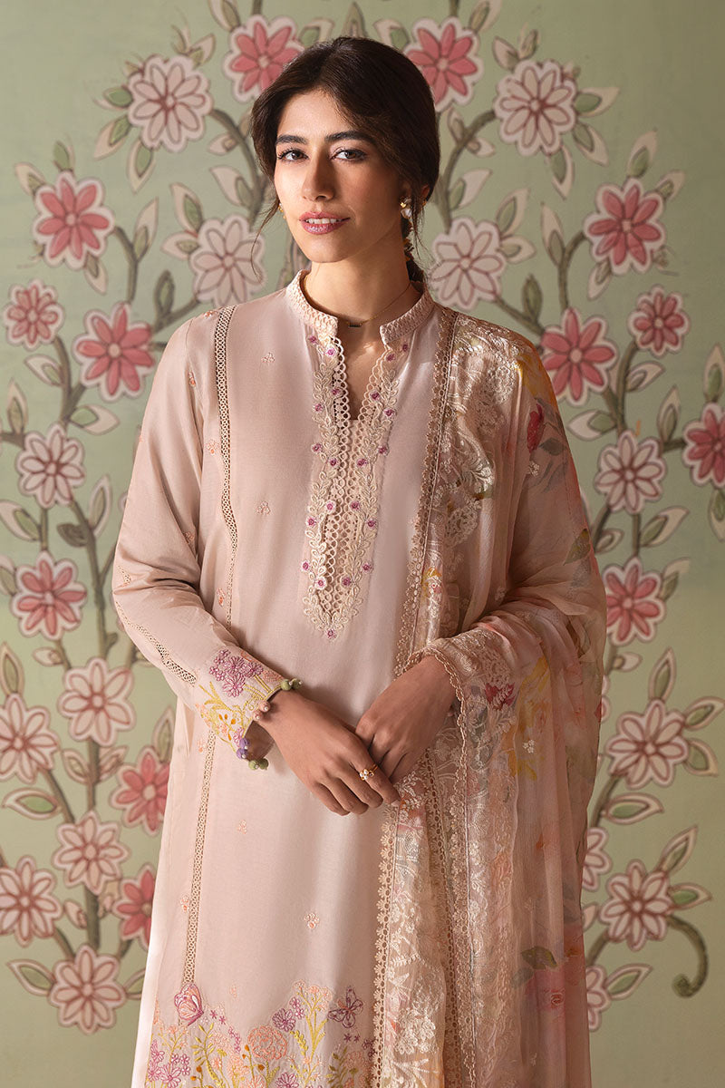 Cross Stitch | Premium Lawn 25 | CORAL CARNATION - by - Libasekhas UK - Registered Vendor of : Cross Stitch - 100% Original Designer Dresss