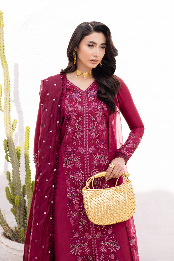Marjjan | Elyna Lawn | LENI MP-46 (MAGENTA) - by Libasekhas UK - Registered Vendor of : Marjjan - 100% Original Designer Dress
