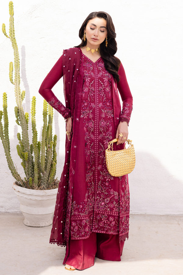 Marjjan | Elyna Lawn | LENI MP-46 (MAGENTA) - by Libasekhas UK - Registered Vendor of : Marjjan - 100% Original Designer Dress