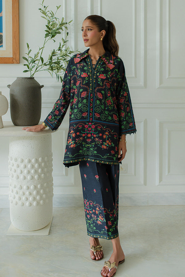 Mina Hassan | Signature Prints | Florals at Dusk - by Libasekhas UK - Registered Vendor of : Mina Hassan - 100% Original Designer Dress