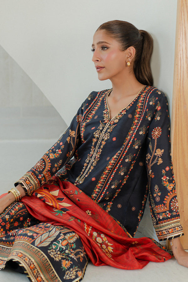 Mina Hassan | Signature Prints | Blooms like fireworks - by Libasekhas UK - Registered Vendor of : Mina Hassan - 100% Original Designer Dress
