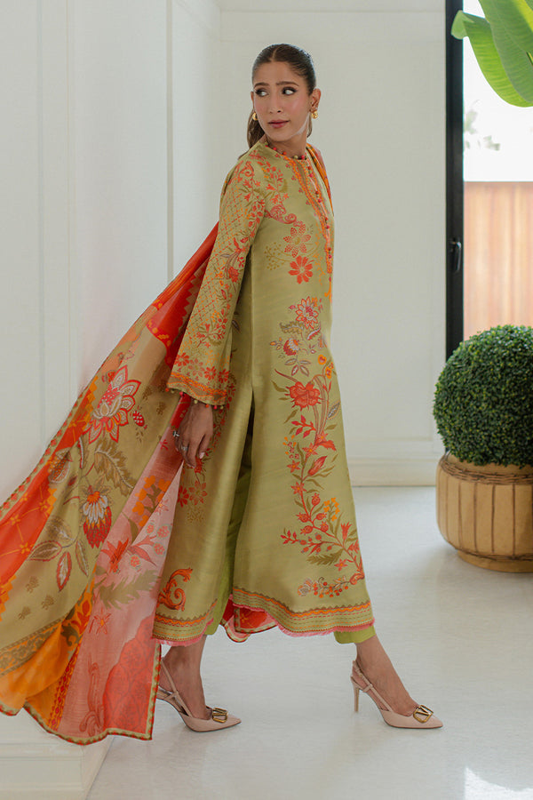 Mina Hassan | Signature Prints | Pistachio Dreams - by Libasekhas UK - Registered Vendor of : Mina Hassan - 100% Original Designer Dress
