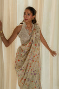 Mina Hasan | Signature Pret | Wrapped Goddess Stitched Saree - by Libasekhas - Registered Vendor of : Mina Hasan - 100% Original Designer Dress