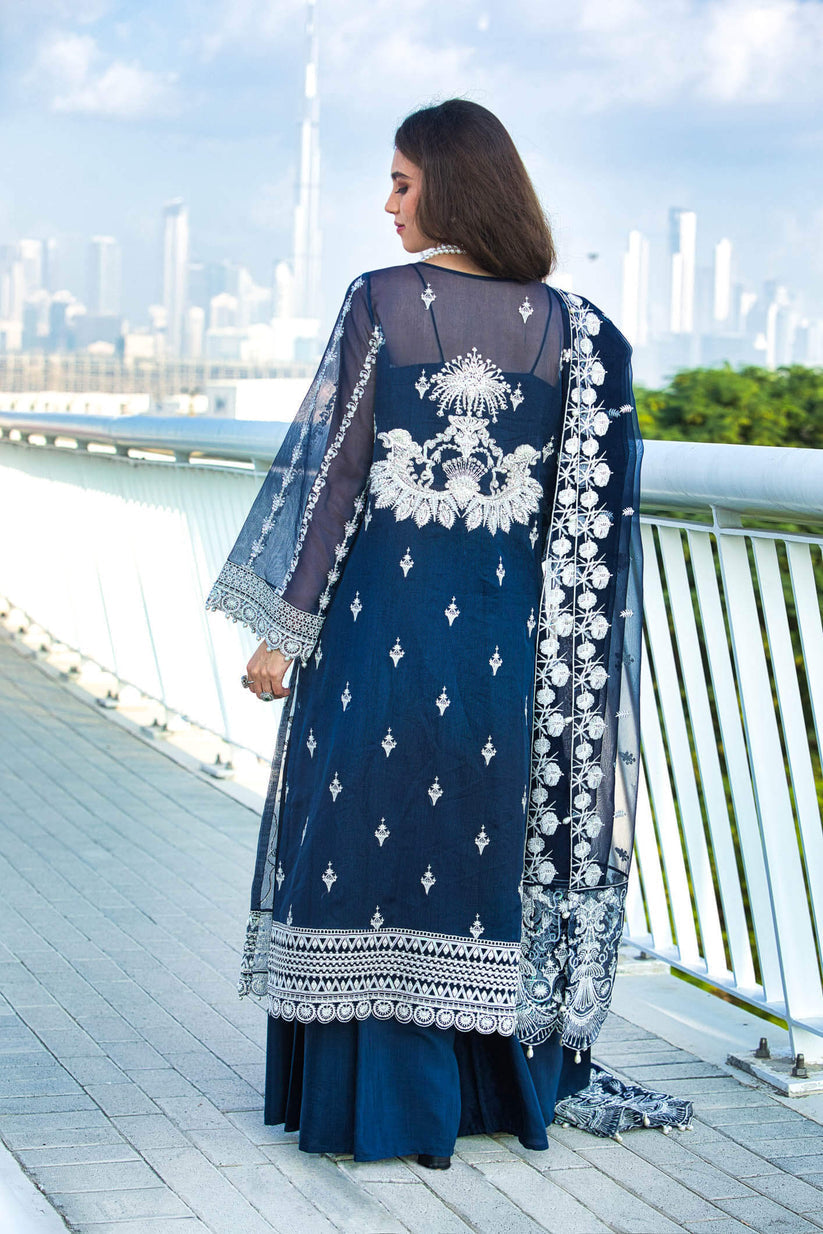 Kara | Kamdani Festive Collection | Lapis Dream - by - Libasekhas UK - Registered Vendor of : Kara - 100% Original Designer Dresss