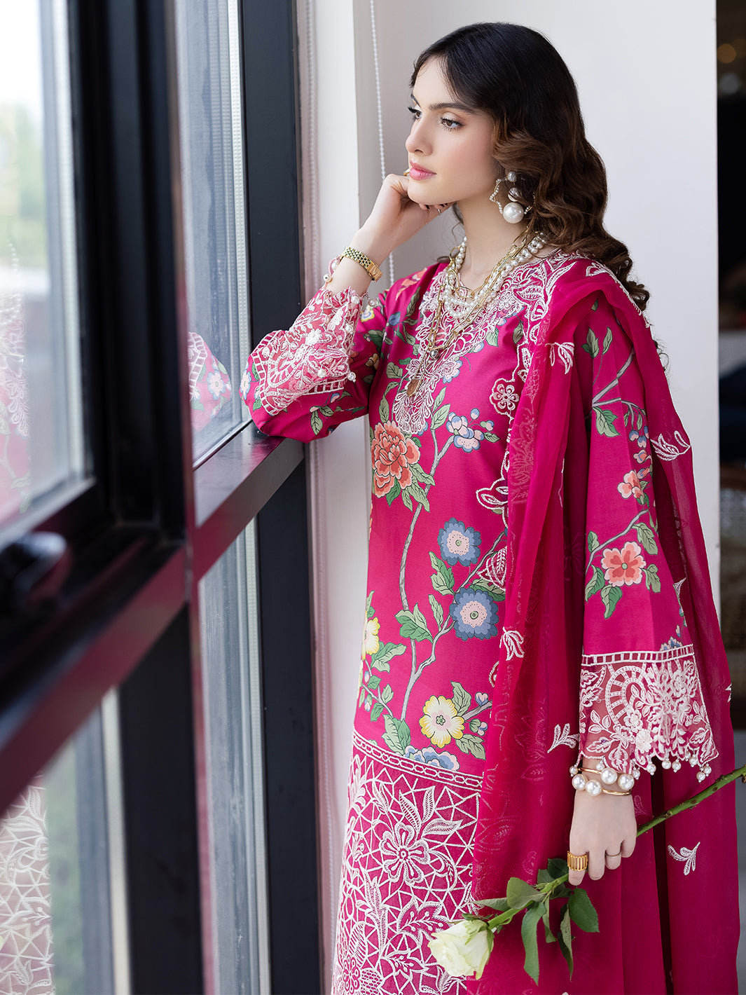Mahnur | After Hours Luxury Lawn 25 | Laughter Lines - by - Libasekhas UK - Registered Vendor of : Mahnur - 100% Original Designer Dresss