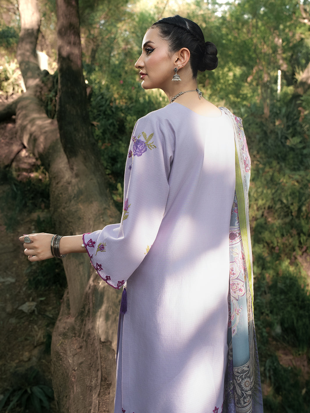 Hemstitch | The Garden Lawn | Lavender - by Libasekhas UK - Registered Vendor of : Hemstitch - 100% Original Designer Dress