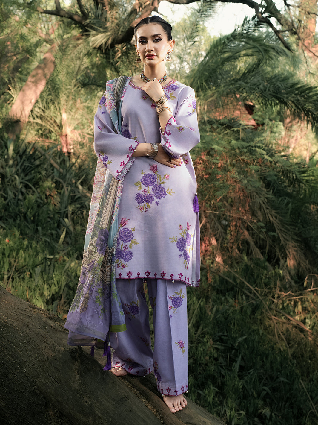 Hemstitch | The Garden Lawn | Lavender - by Libasekhas UK - Registered Vendor of : Hemstitch - 100% Original Designer Dress