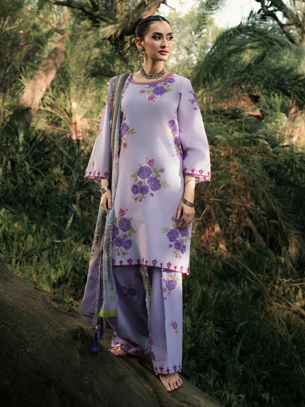 Hemstitch | The Garden Lawn | Lavender - by Libasekhas UK - Registered Vendor of : Hemstitch - 100% Original Designer Dress