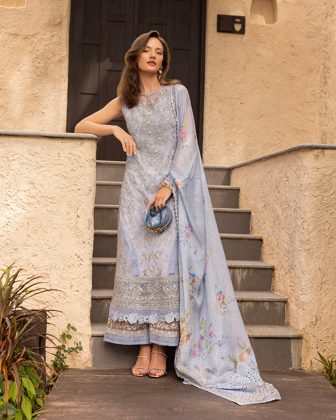 Faiza Saqlain | Zinnia Luxury Lawn | Liana - by Libasekhas - Registered Vendor of : Faiza Saqlain - 100% Original Designer Dress