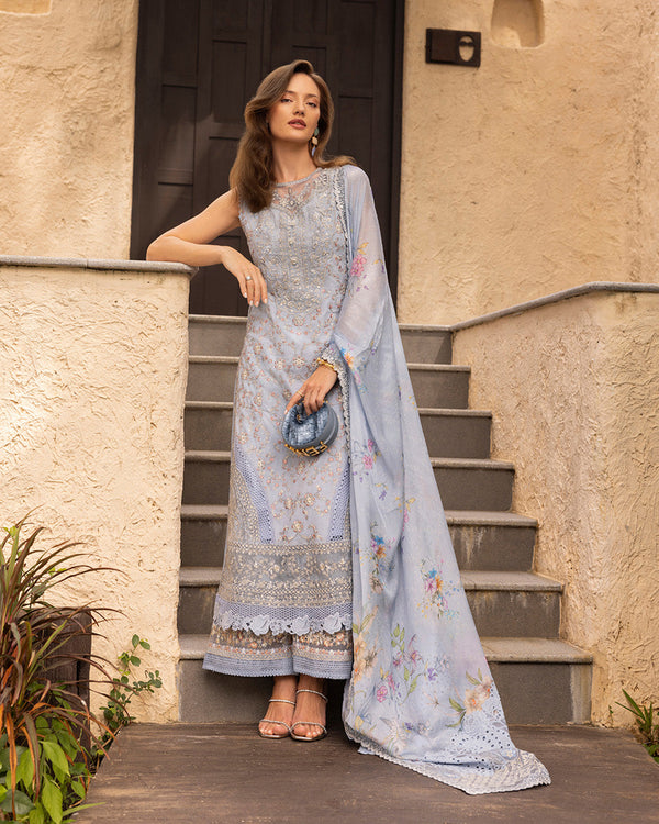 Faiza Saqlain | Zinnia Luxury Lawn | Liana - by Libasekhas - Registered Vendor of : Faiza Saqlain - 100% Original Designer Dress