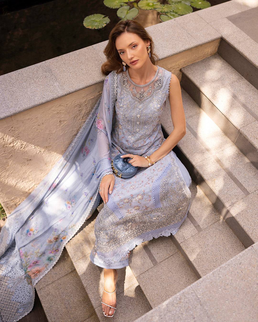 Faiza Saqlain | Zinnia Luxury Lawn | Liana - by Libasekhas - Registered Vendor of : Faiza Saqlain - 100% Original Designer Dress