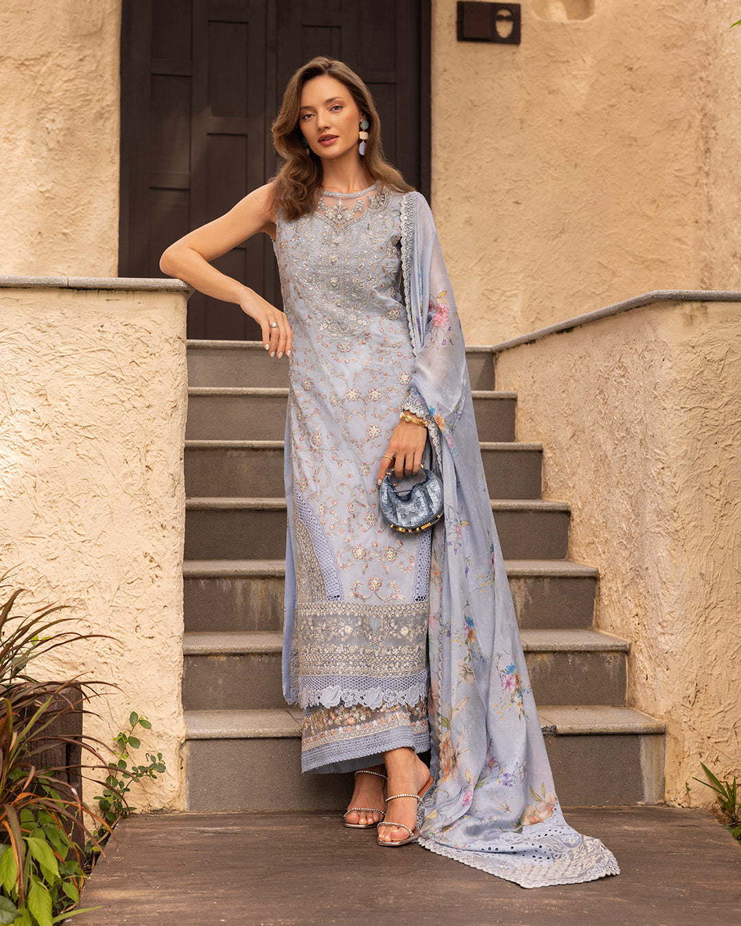 Faiza Saqlain | Zinnia Luxury Lawn | Liana - by Libasekhas - Registered Vendor of : Faiza Saqlain - 100% Original Designer Dress