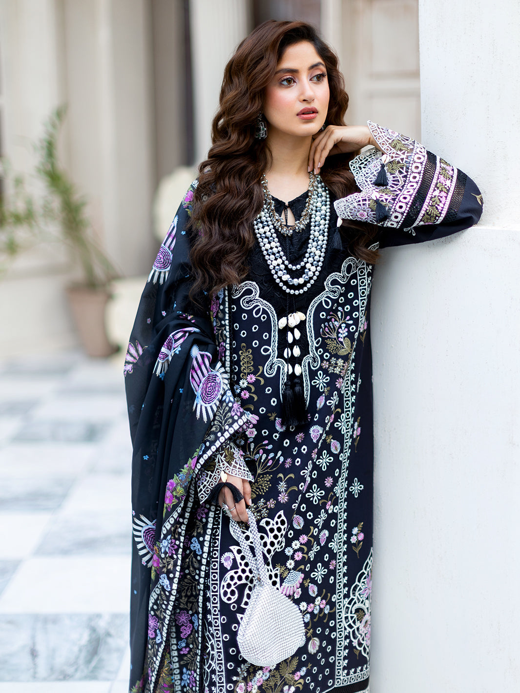 Mahnur | Sophie Luxury Lawn 25 | Lila - by - Libasekhas UK - Registered Vendor of : Mahnur - 100% Original Designer Dresss