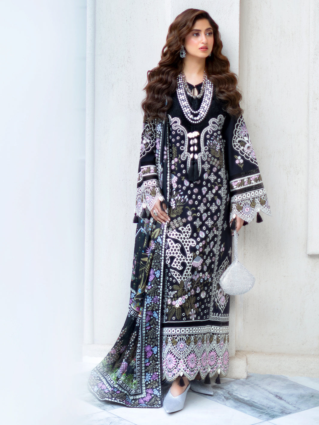Mahnur | Sophie Luxury Lawn 25 | Lila - by - Libasekhas UK - Registered Vendor of : Mahnur - 100% Original Designer Dresss