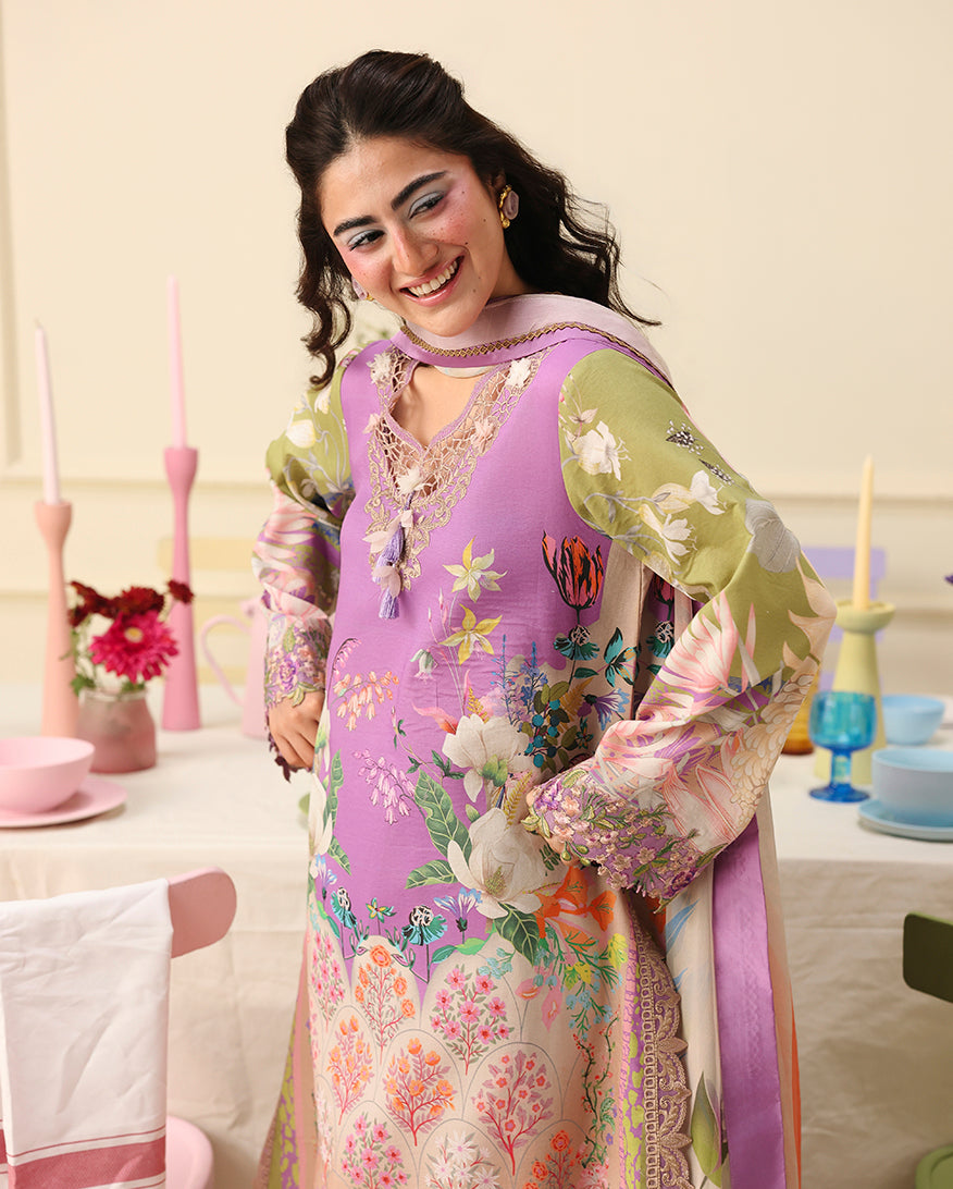 Mushq | Soleil Prints | Lilac Whim - by Libasekhas UK - Registered Vendor of : Mushq - 100% Original Designer Dress