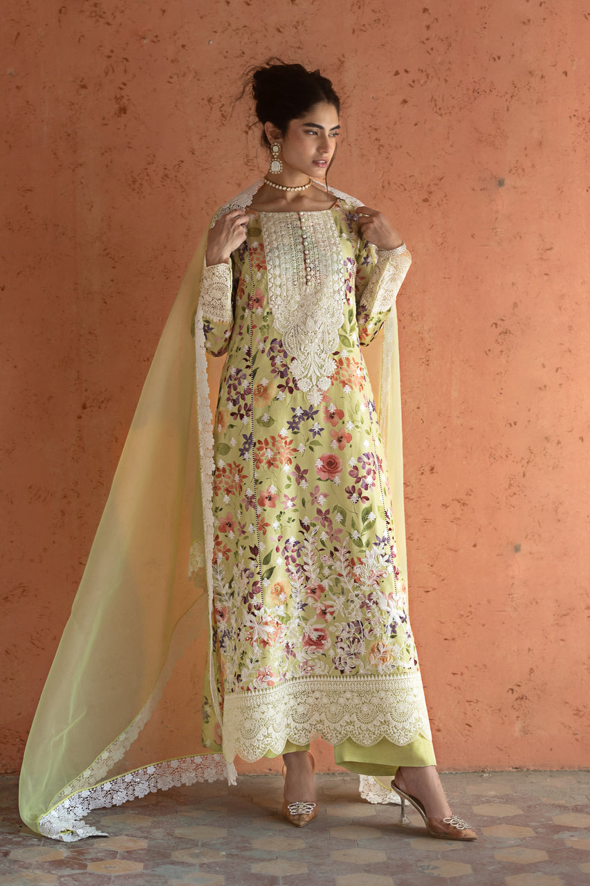 Zainab Chottani | Summer Edition 26 | Lime Frost - by Libasekhas UK - Registered Vendor of : Zainab Chottani - 100% Original Designer Dress