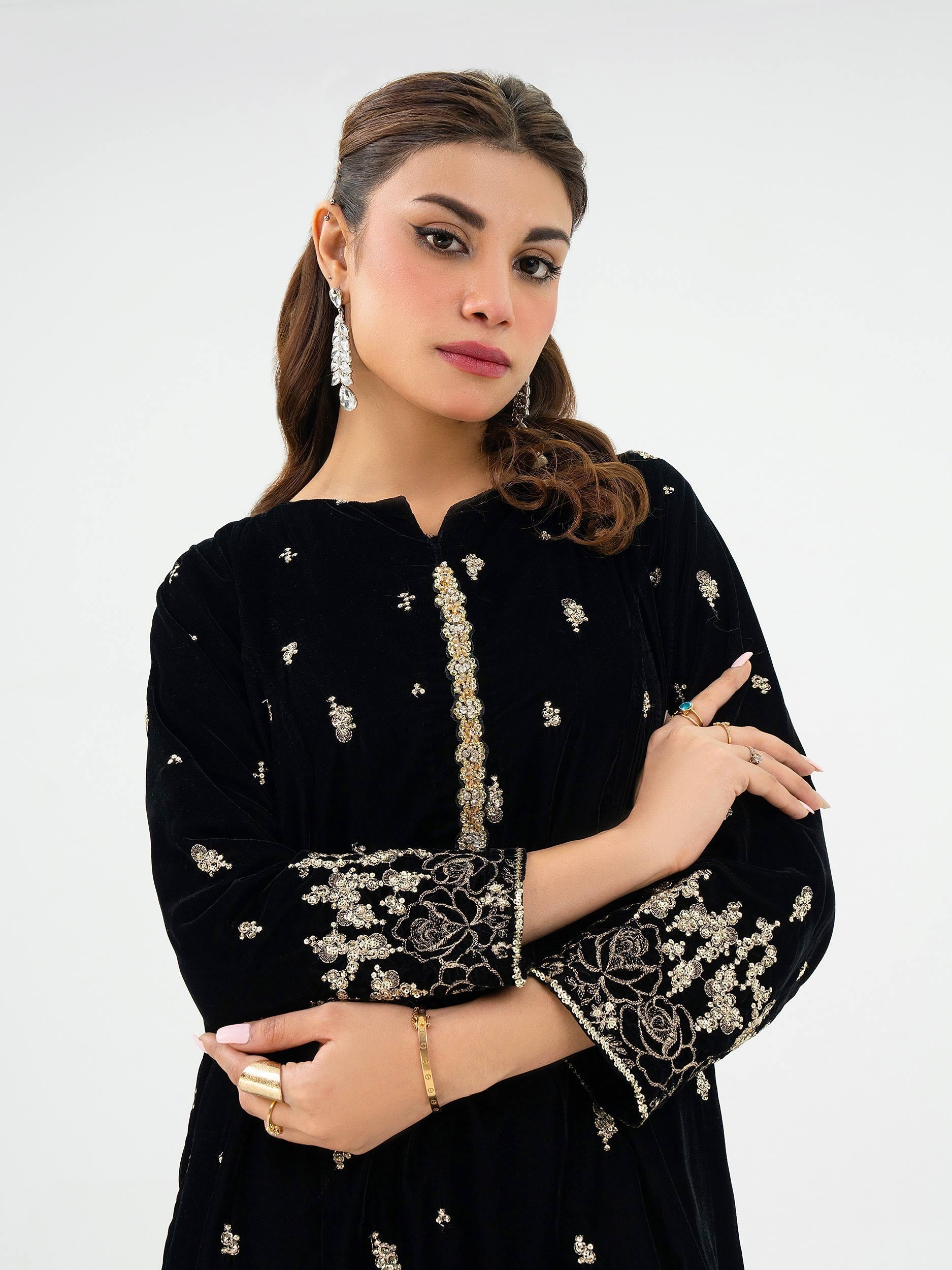 Lime Light | Velvet Pret | V-20 - by - Libasekhas UK - Registered Vendor of : Lime Light - 100% Original Designer Dresss
