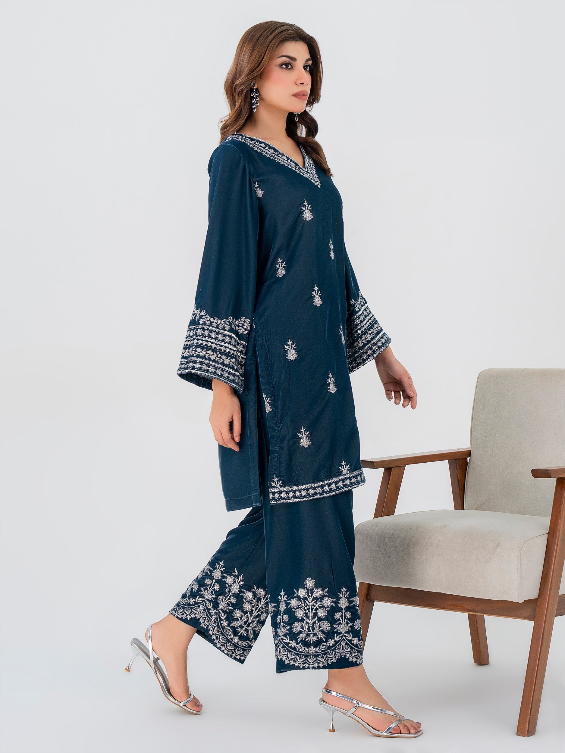 Lime Light | Velvet Pret | V-17 - by - Libasekhas UK - Registered Vendor of : Lime Light - 100% Original Designer Dresss