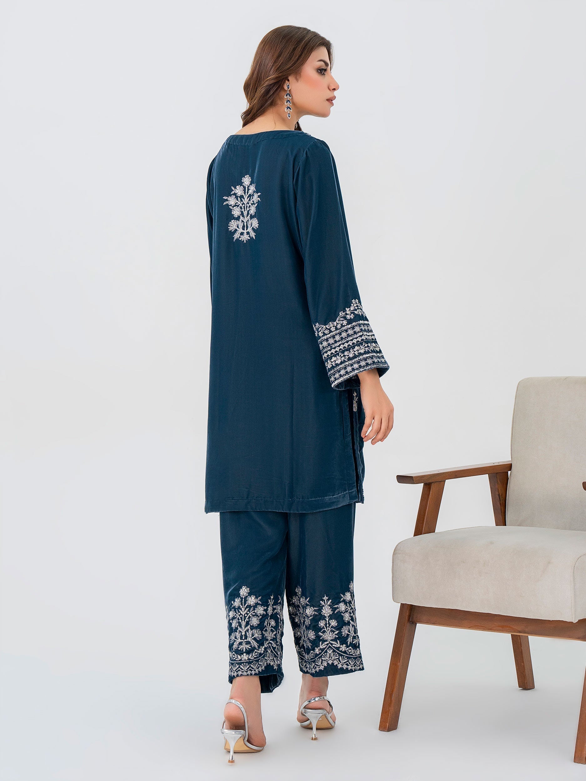 Lime Light | Velvet Pret | V-17 - by - Libasekhas UK - Registered Vendor of : Lime Light - 100% Original Designer Dresss