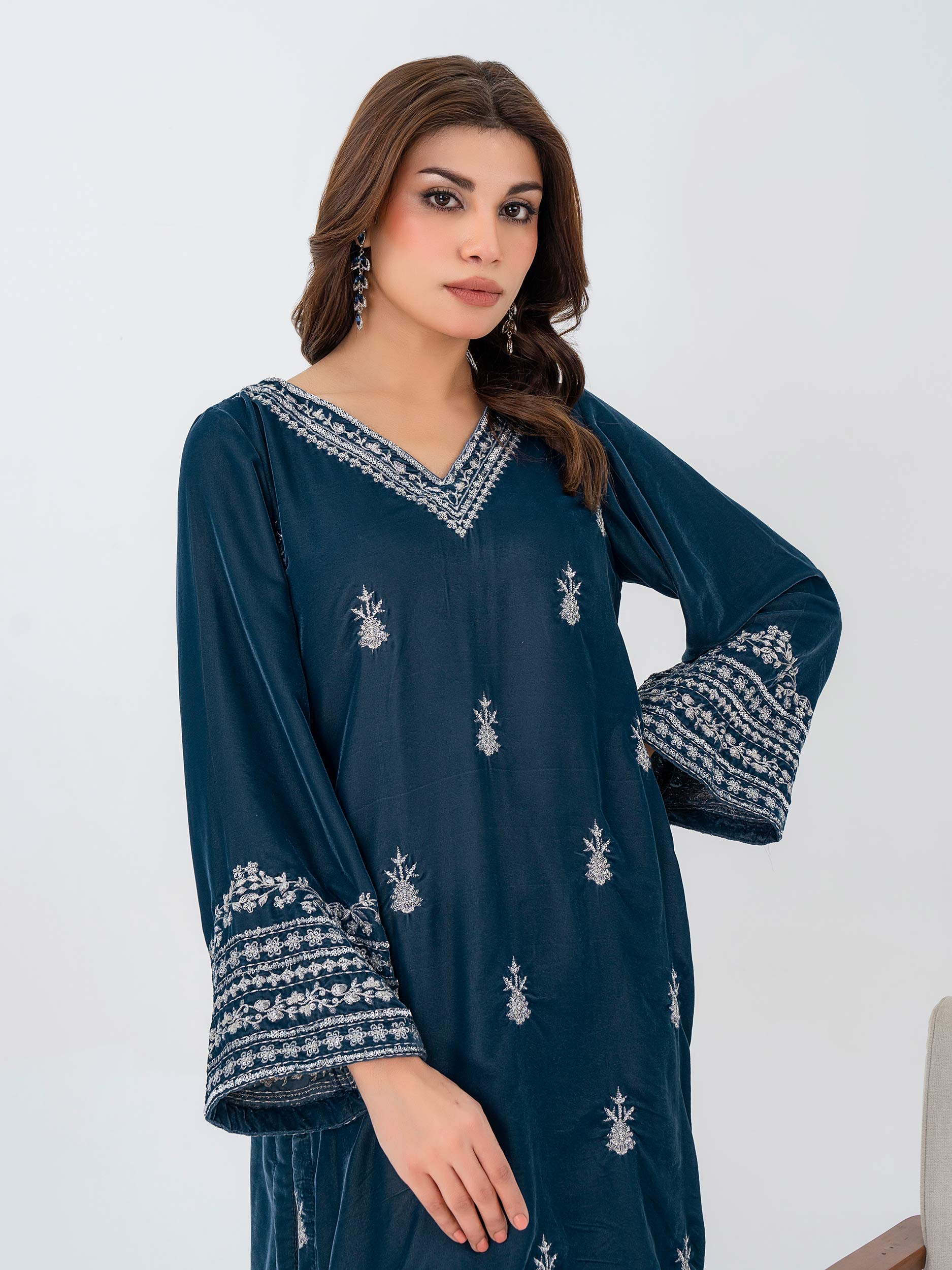 Lime Light | Velvet Pret | V-17 - by - Libasekhas UK - Registered Vendor of : Lime Light - 100% Original Designer Dresss