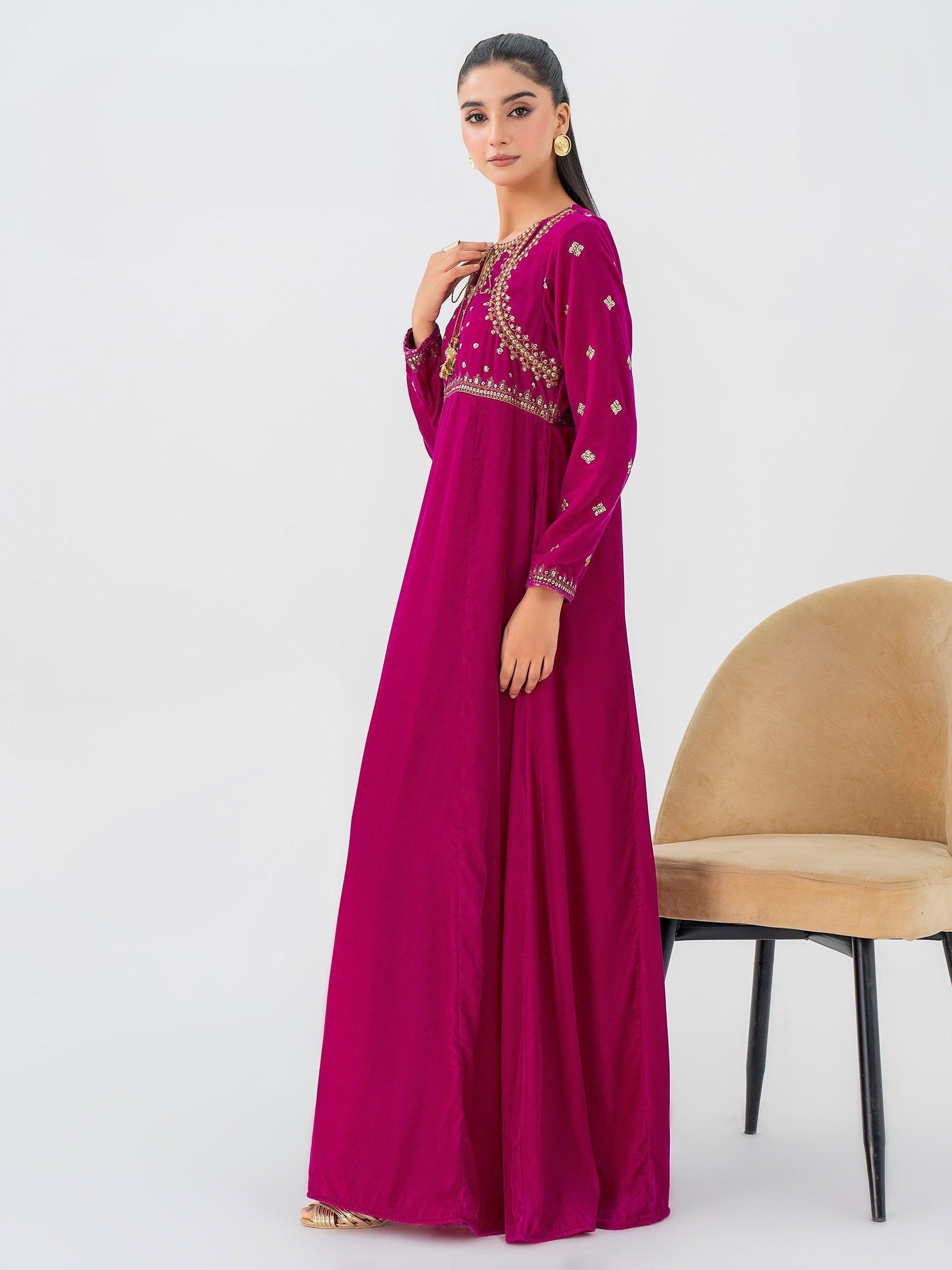 Lime Light | Velvet Pret | V-16 - by - Libasekhas UK - Registered Vendor of : Lime Light - 100% Original Designer Dresss