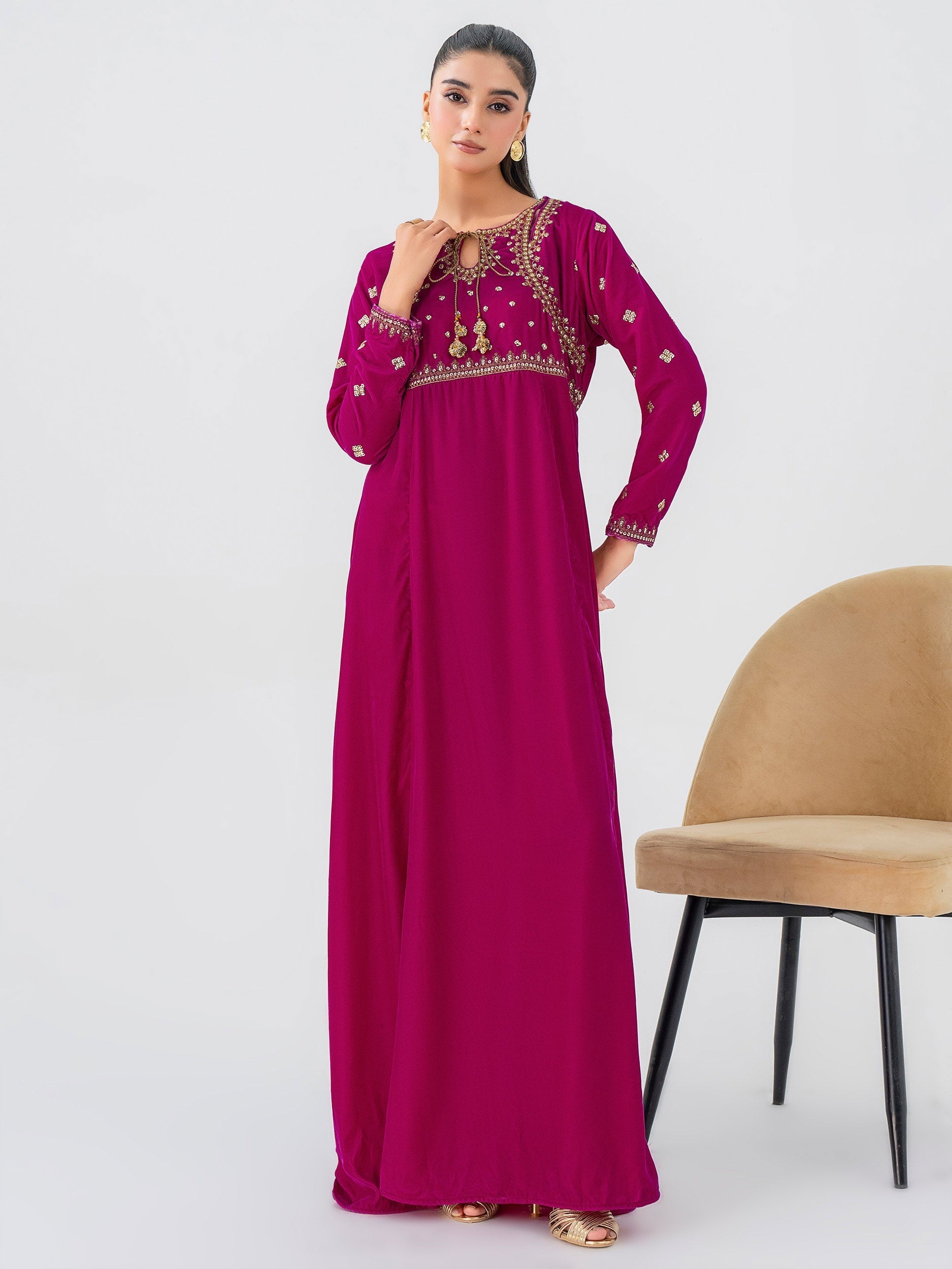 Lime Light | Velvet Pret | V-16 - by - Libasekhas UK - Registered Vendor of : Lime Light - 100% Original Designer Dresss