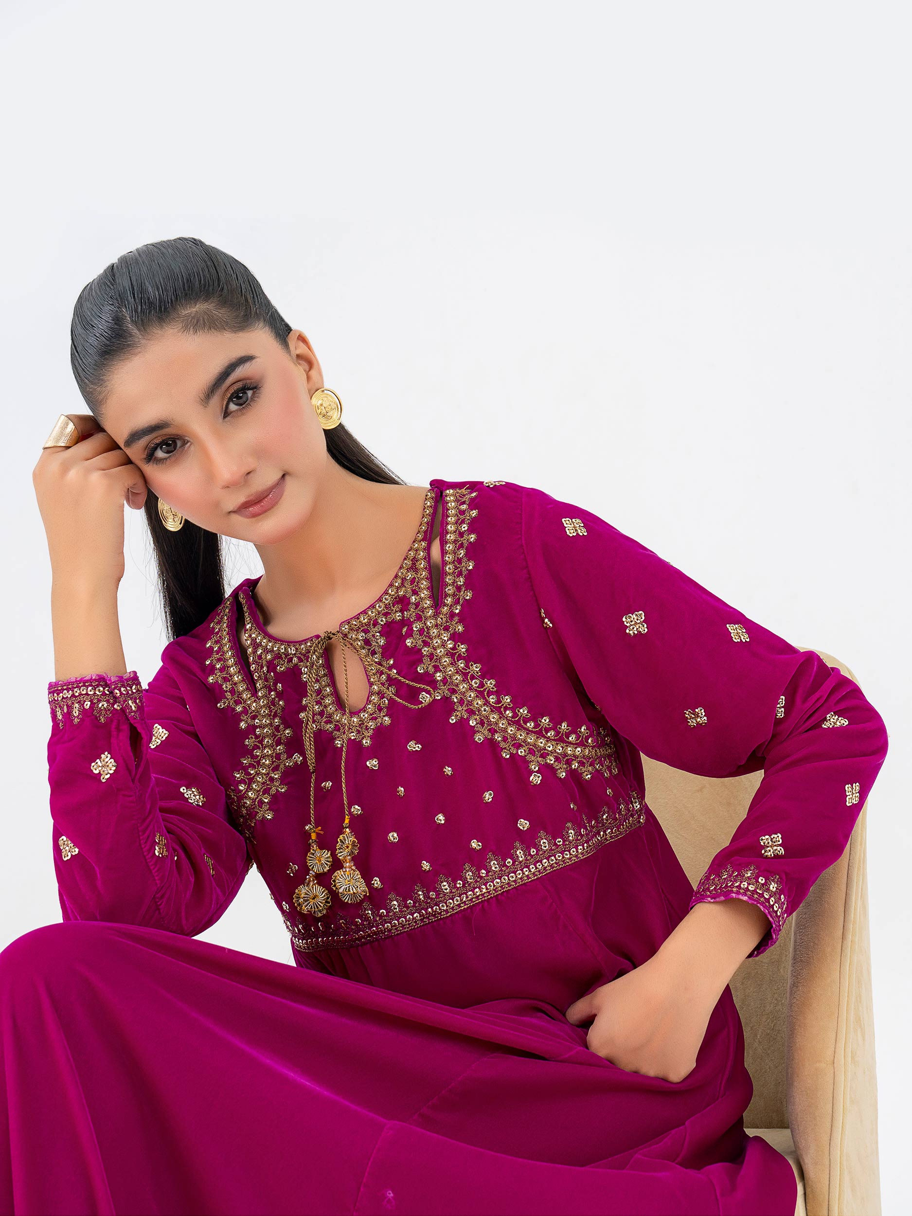 Lime Light | Velvet Pret | V-16 - by - Libasekhas UK - Registered Vendor of : Lime Light - 100% Original Designer Dresss