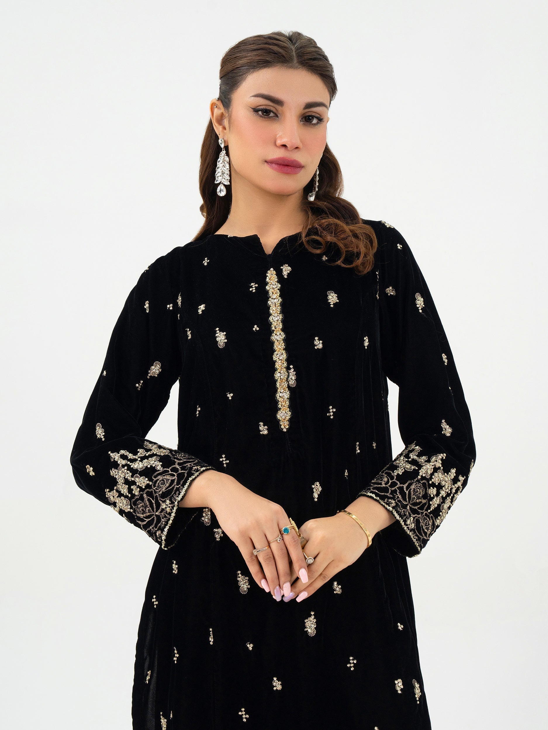 Lime Light | Velvet Pret | V-20 - by - Libasekhas UK - Registered Vendor of : Lime Light - 100% Original Designer Dresss