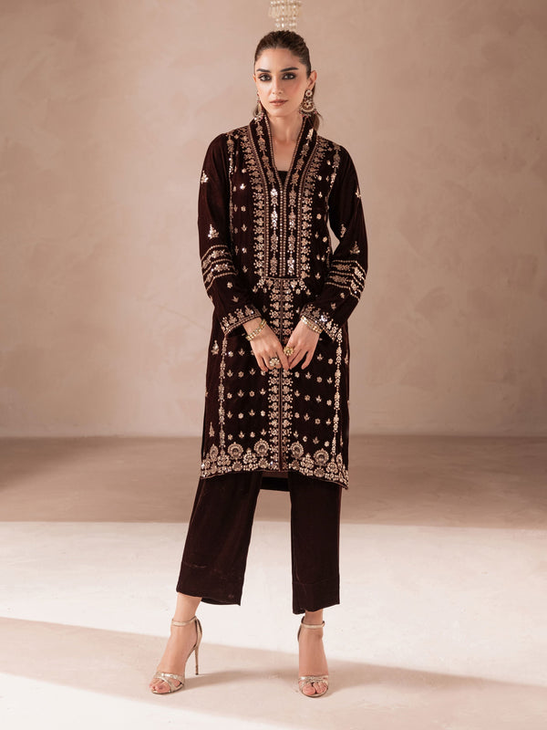 Lime Light | Velvet Pret | V-08 - by - Libasekhas UK - Registered Vendor of : Lime Light - 100% Original Designer Dresss