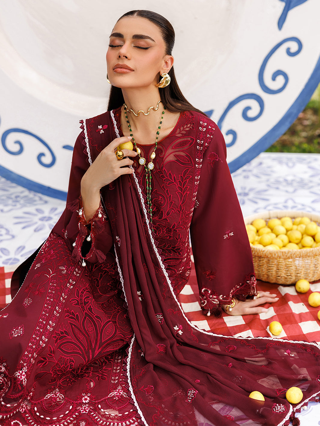 Mahnur | Morbagh Luxury Lawn 26 | M-13 - by Libasekhas - Registered Vendor of : Mahnur - 100% Original Designer Dress