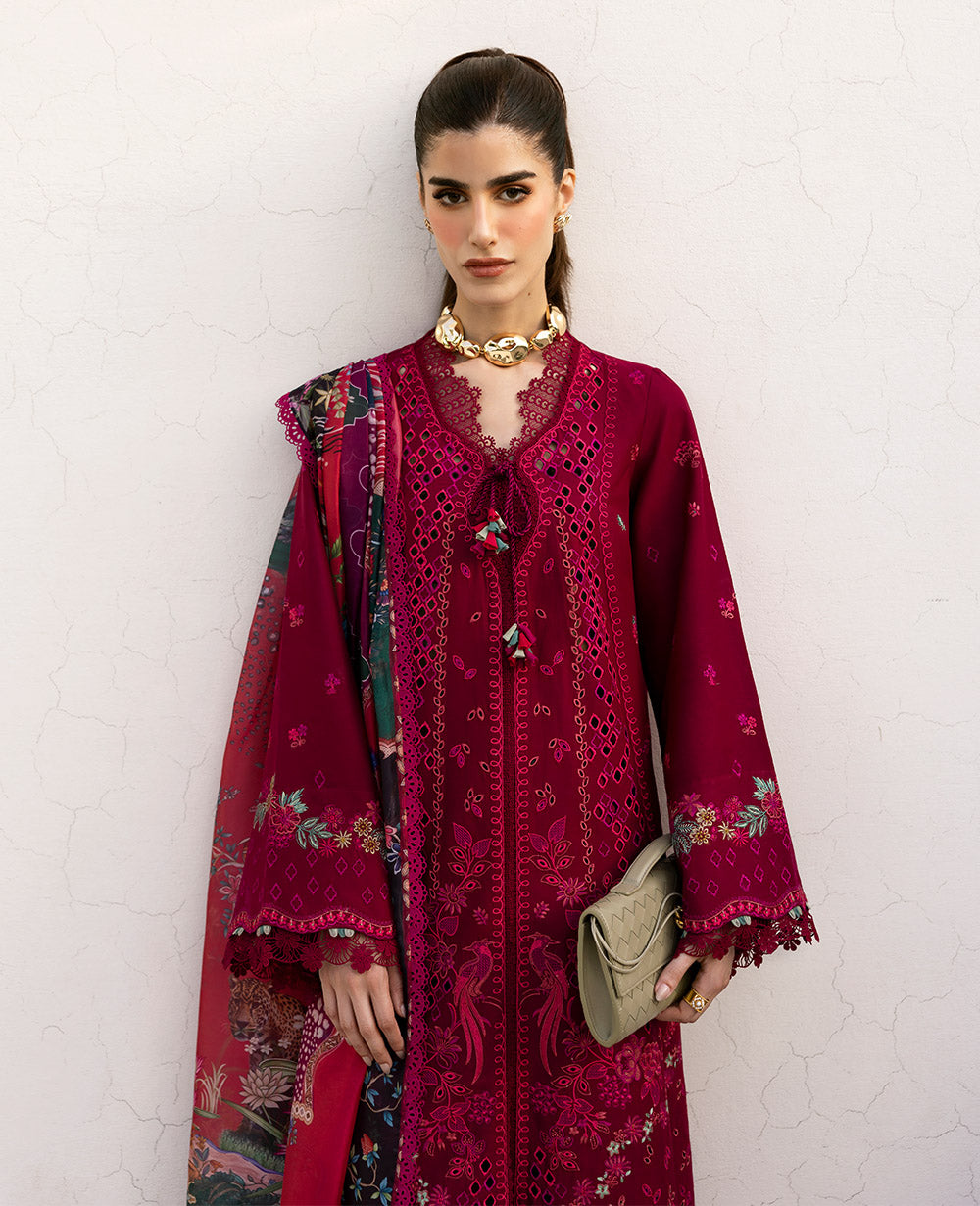 Republic Womenswear | Embroidered Pret | M-153 - by Libasekhas UK - Registered Vendor of : Republic Womenswear - 100% Original Designer Dress