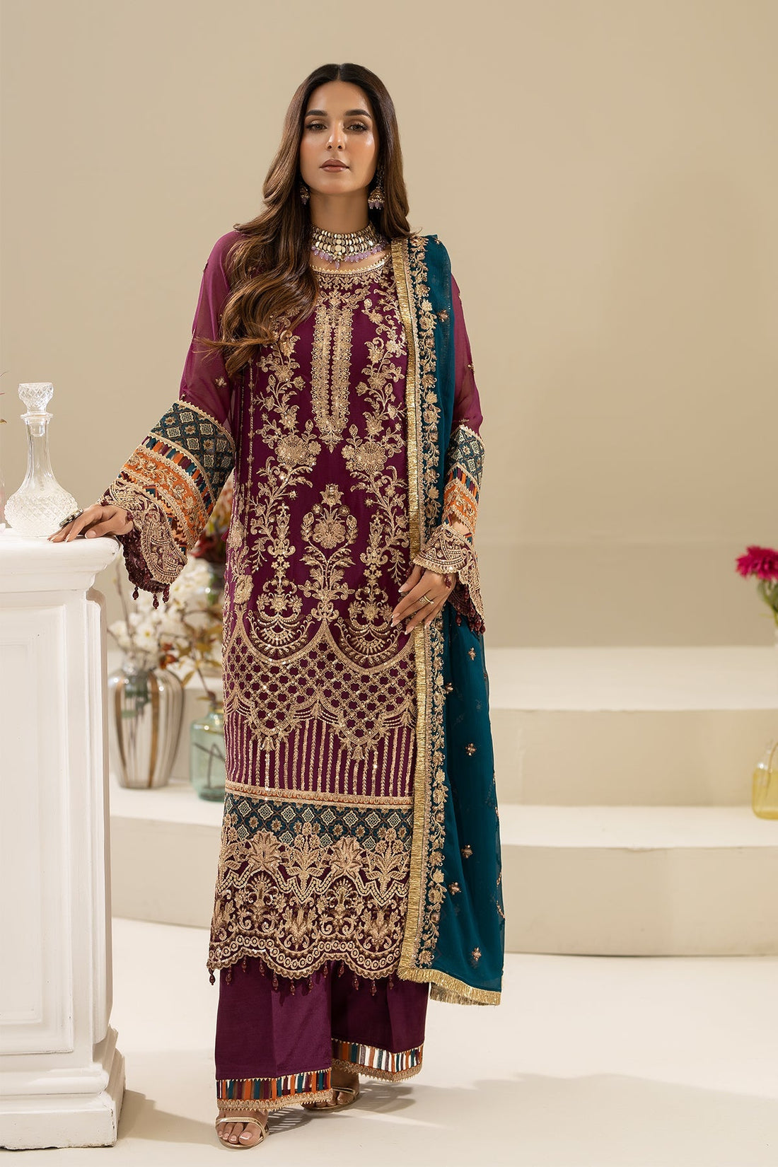Imrozia Premium | Nisha Collection | M-84 ZEHAK - by - Libasekhas UK - Registered Vendor of : Imrozia Premium - 100% Original Designer Dresss